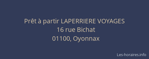 Prêt à partir LAPERRIERE VOYAGES