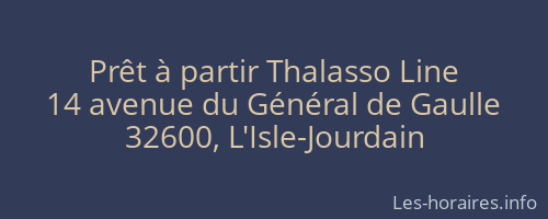 Prêt à partir Thalasso Line