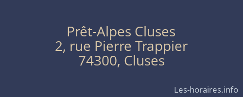 Prêt-Alpes Cluses