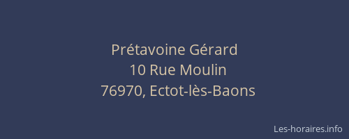 Prétavoine Gérard