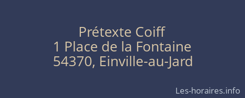 Prétexte Coiff