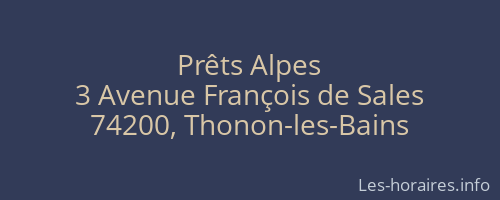 Prêts Alpes