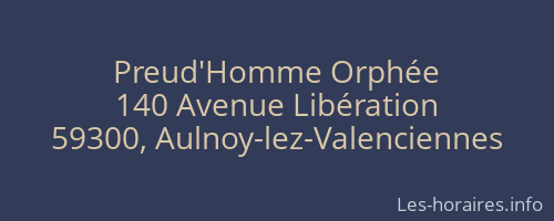 Preud'Homme Orphée