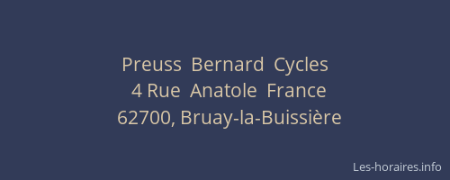 Preuss  Bernard  Cycles