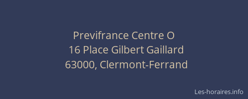 Previfrance Centre O