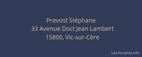 Prevost St&eacute;phane