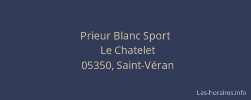 Prieur Blanc Sport