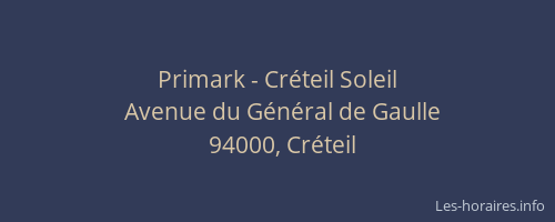 Primark - Créteil Soleil