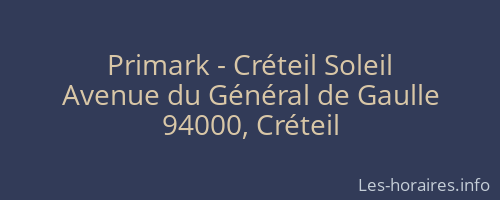 Primark - Créteil Soleil