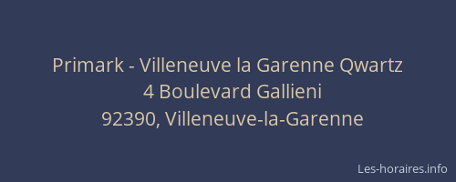 Primark - Villeneuve la Garenne Qwartz