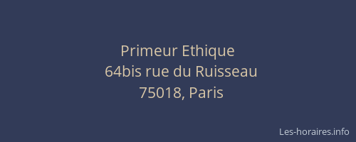 Primeur Ethique