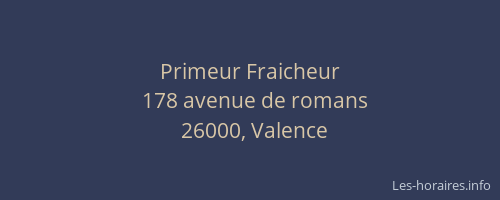 Primeur Fraicheur