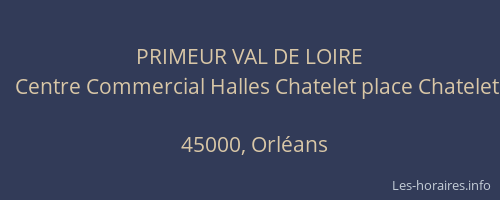 PRIMEUR VAL DE LOIRE