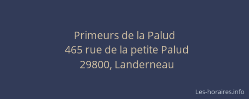 Primeurs de la Palud