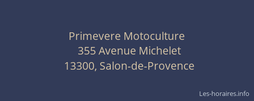 Primevere Motoculture