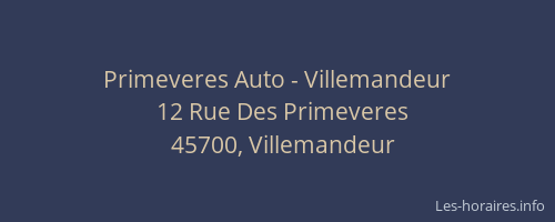 Primeveres Auto - Villemandeur