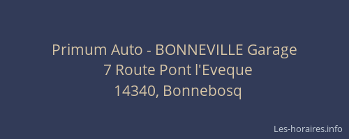 Primum Auto - BONNEVILLE Garage