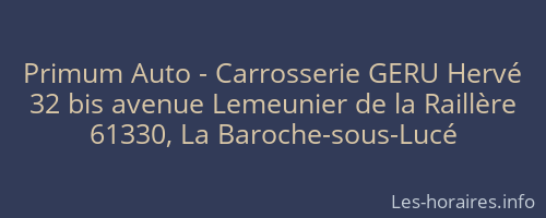 Primum Auto - Carrosserie GERU Hervé