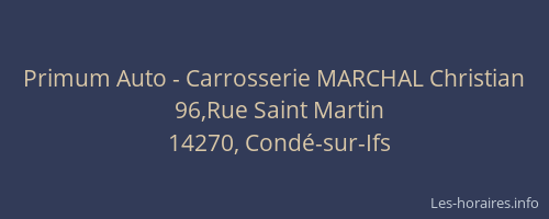 Primum Auto - Carrosserie MARCHAL Christian