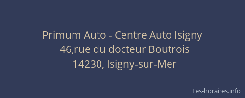 Primum Auto - Centre Auto Isigny