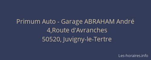 Primum Auto - Garage ABRAHAM Andr&eacute;