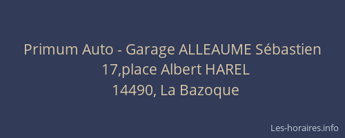 Primum Auto - Garage ALLEAUME S&eacute;bastien