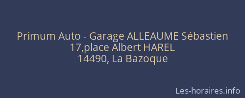 Primum Auto - Garage ALLEAUME Sébastien