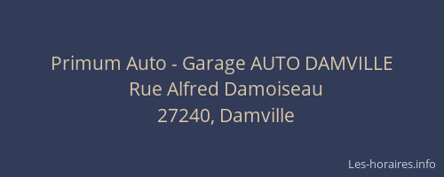 Primum Auto - Garage AUTO DAMVILLE