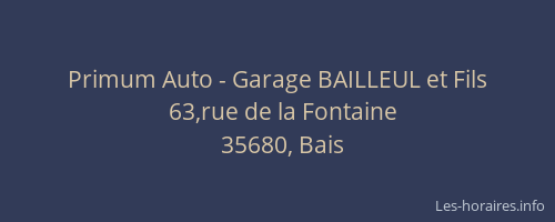 Primum Auto - Garage BAILLEUL et Fils