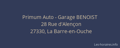 Primum Auto - Garage BENOIST