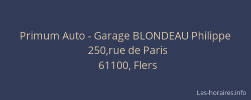 Primum Auto - Garage BLONDEAU Philippe