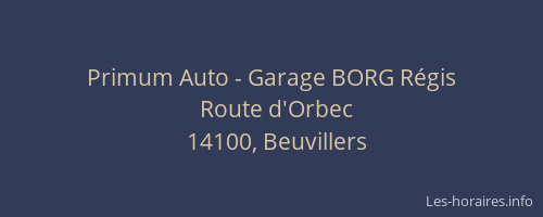 Primum Auto - Garage BORG Régis