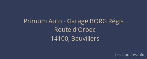 Primum Auto - Garage BORG R&eacute;gis