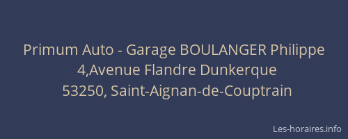 Primum Auto - Garage BOULANGER Philippe