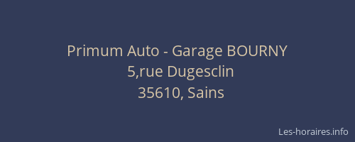 Primum Auto - Garage BOURNY