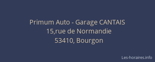 Primum Auto - Garage CANTAIS