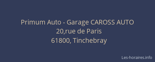 Primum Auto - Garage CAROSS AUTO
