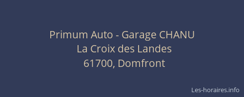 Primum Auto - Garage CHANU