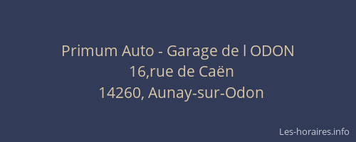 Primum Auto - Garage de l ODON