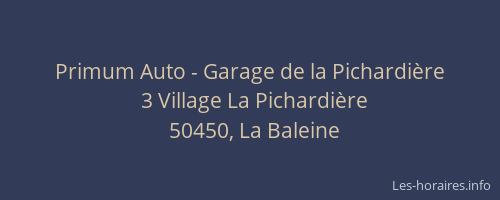 Primum Auto - Garage de la Pichardière