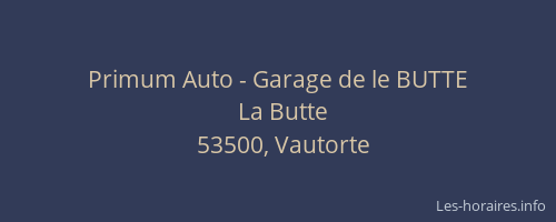 Primum Auto - Garage de le BUTTE