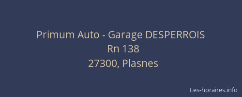 Primum Auto - Garage DESPERROIS