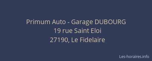 Primum Auto - Garage DUBOURG