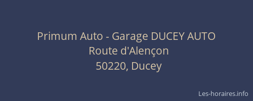 Primum Auto - Garage DUCEY AUTO