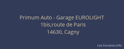 Primum Auto - Garage EUROLIGHT