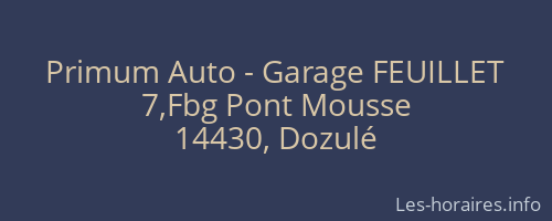 Primum Auto - Garage FEUILLET