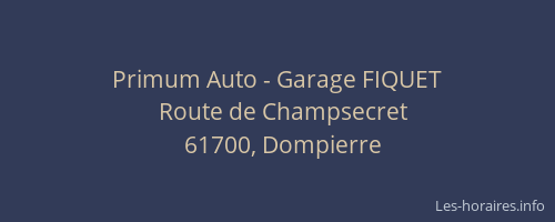 Primum Auto - Garage FIQUET