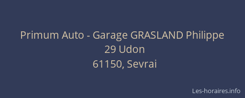 Primum Auto - Garage GRASLAND Philippe
