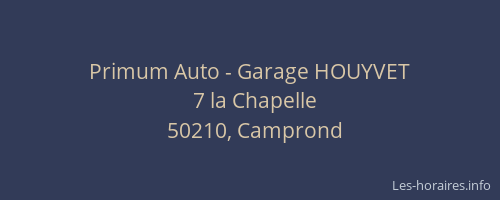 Primum Auto - Garage HOUYVET