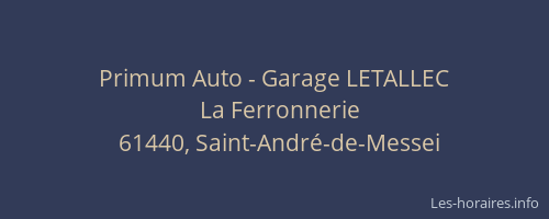 Primum Auto - Garage LETALLEC